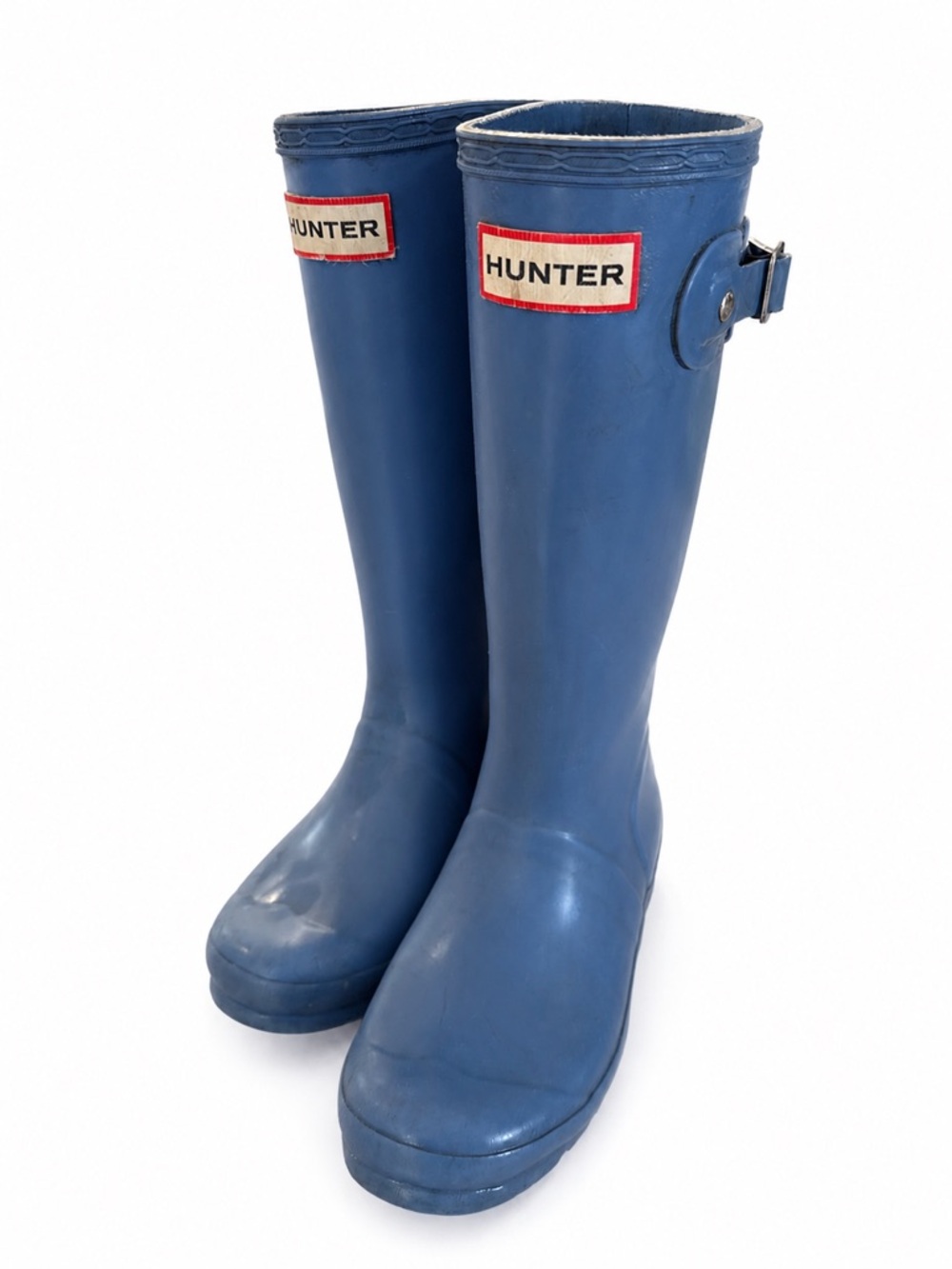Kids Hunter Blue Rubber Knee-High Rain Boots
